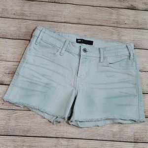 Levi Light Blue Denim Raw Hem Shorts